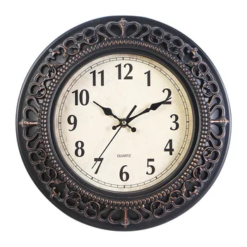 

10 Inch European Creative Simple Clock Retro Wall Clock Modern Design Clock Kitchen Bedroom Study Mute Decorative Quartz Clock