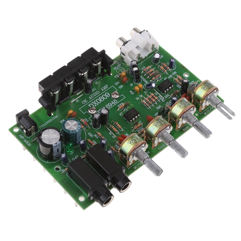 Dx0809 12v 60w Hi Fi Stereo Audio Power Amplifier Volume Tone Control Board Kit