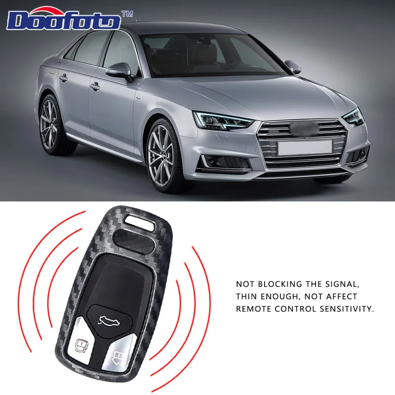 Carbon fiber key cover for AUDI (4)