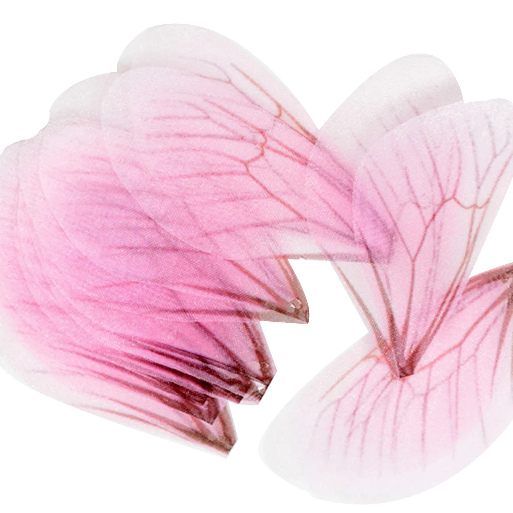 50pcs Cloth Fashion Dragonfly Wing Charms for Women Earrings Pendant Jewelry