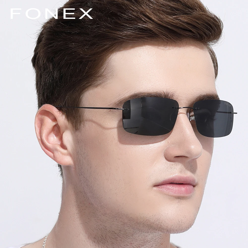 2020 VentiVenti Rimless Sunglasses: Oversize Square Ghana