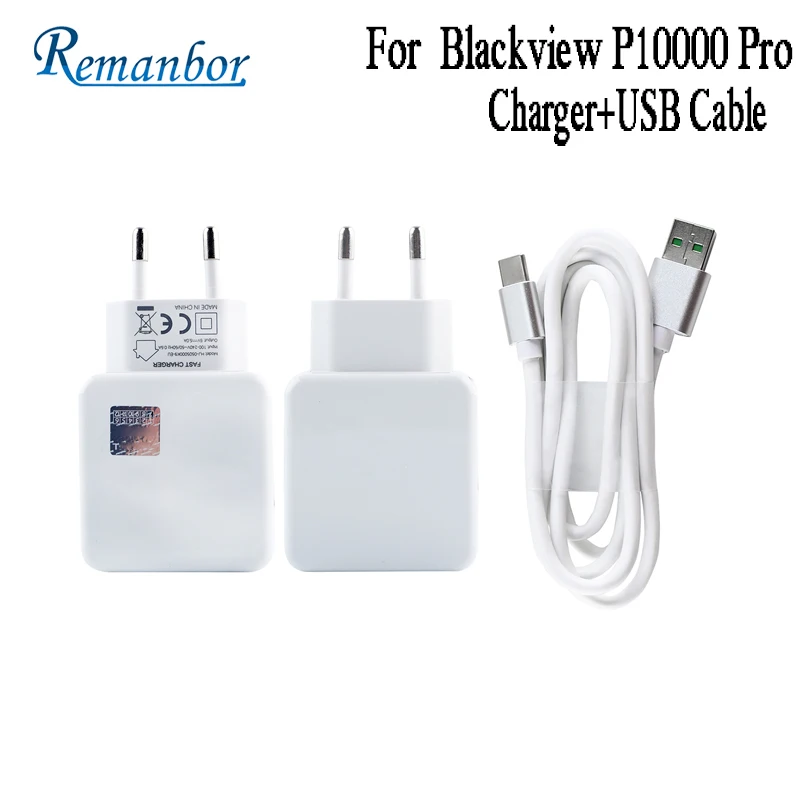 

Remanbor Charger For Blackview P10000 Pro Charger Adapter Plug Charging Head Charging USB Data Cable For Blackview P10000 Pro