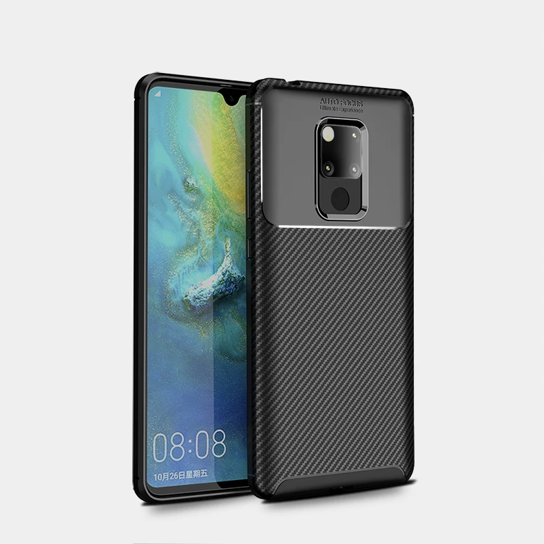 Чехол из углеродного волокна huawei mate 20X тонкая прочная ударопрочная защита Мягкий резиновый силиконовый чехол для телефона huawei mate 20X5G чехол 7,2"