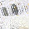 1pcs 3D Gold Silver Nail Art Sticker Embossed Star Moon Starry Designs Adhesive Transfer Sliders Manicure Decoration JICB133-141 ► Photo 2/6