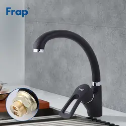 Frap современный черный спрей живописи Кухня раковина кран холодной и горячей воды смесителя Одной ручкой 360 Вращение torneira F4166-7