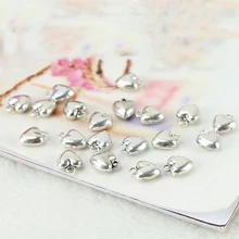 200 шт. Nrpfell Маленькое Сердце Любви Подвески, капли и кулоны из нержавеющей стали для Цепочки и ожерелья ювелирных изделий DIY ювелирных изделий Bedeltjes Bedels 8x6 мм