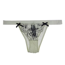 Женские сексуальные кружевные трусики прозрачные с цветочной вышивкой 4 цвета S/M/L/XL