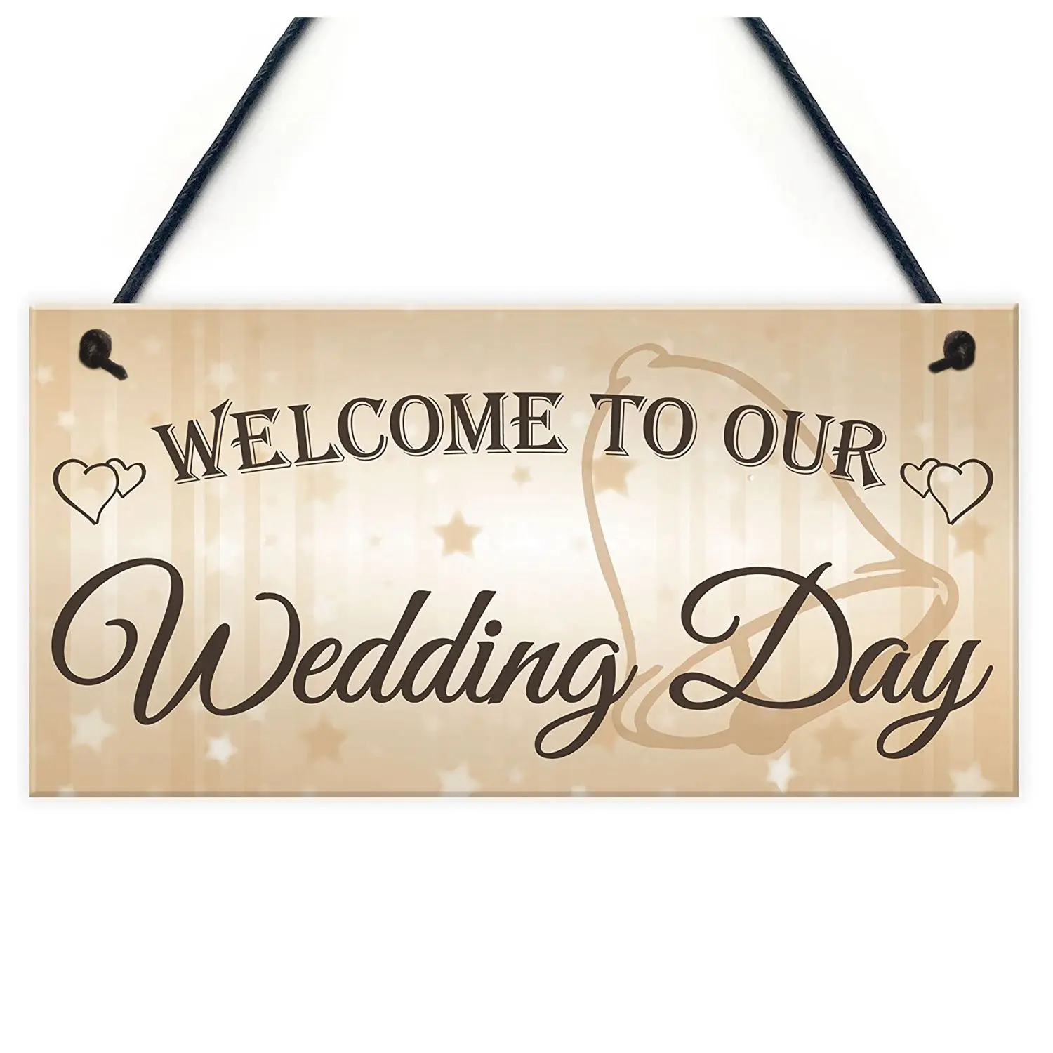 To Our Wedding Day Hanging Decor Plaque Guest Entrance Greeting