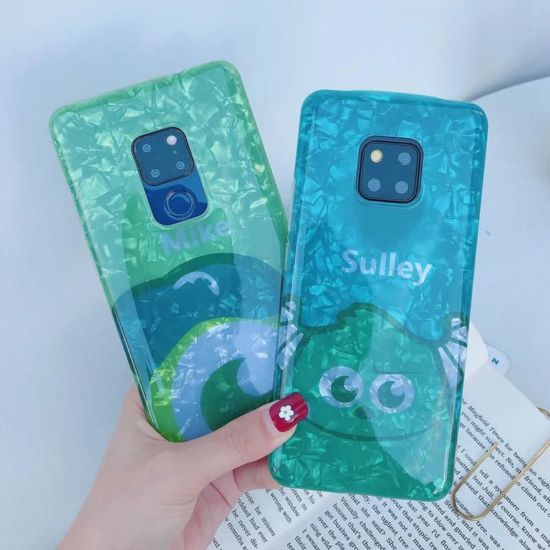 

Shiny Crystal Sully Mike Phone Case For Huawei Mate 20 20X P20 Pro P30 Mate20X Honor 20 Pro 20i Nova 4 Cartoon Case Soft Cover