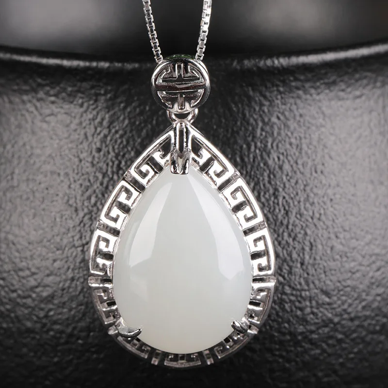 

2020 Direct Selling Real Cluci Cage Pendants Asg Choker Necklace Natural Hetian Pendant Atmospheric Retro 925 Inlaid Drop
