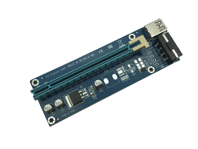 Новый 60 см PCIE 1X к 16X PCI Express карта для шахтерской машины защита от перегрузки по
