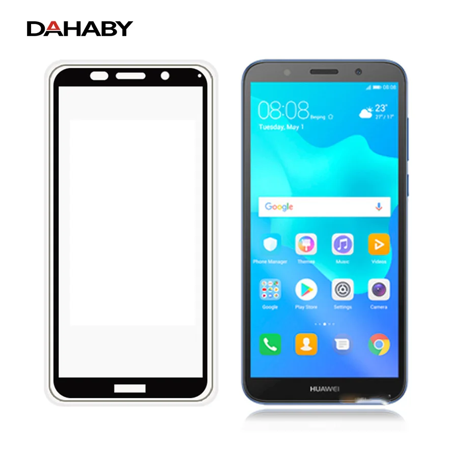 DAHABY For Huawei Y5 Prime 2018 Tempered Glass 2.5D Full Cover Screen