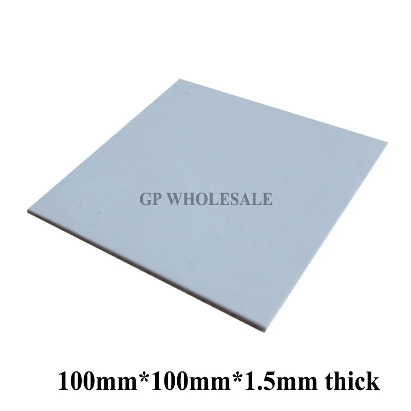 

100mm*100mm*1.5mm Soft Silicone Thermal Pad /Thermal Pads /Heat Conductive for Heatsink Laptop /IC /Chipset /Chip / VGA GPU Gap