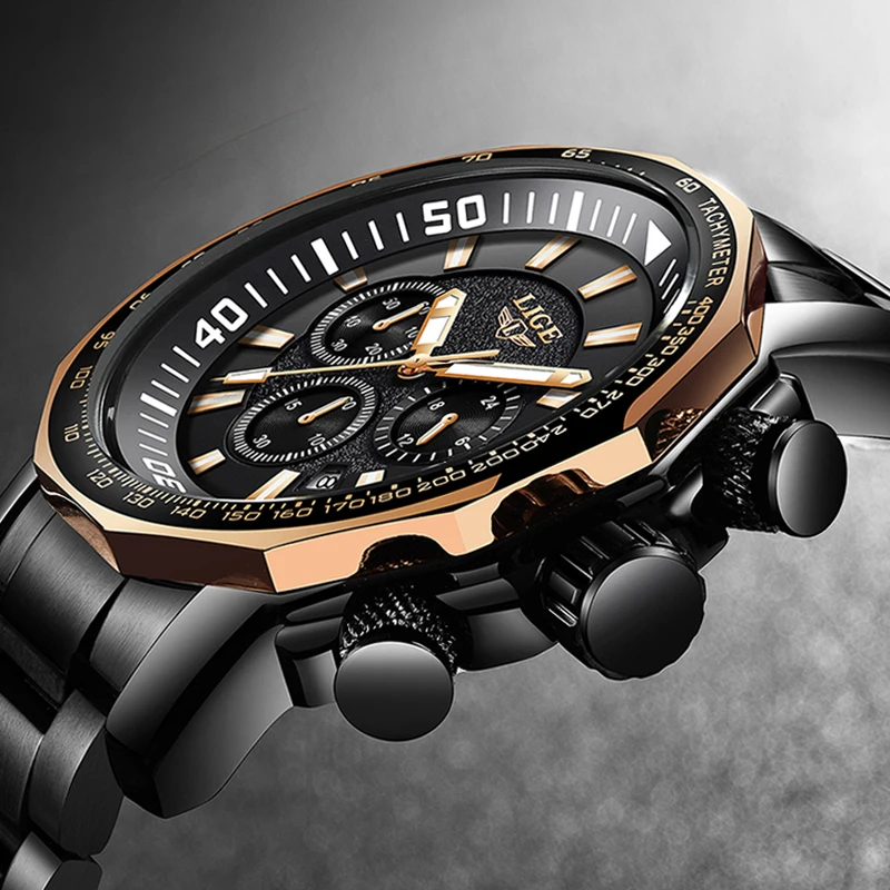

Relojes Hombre 2018 New LIGE Fashion Mens Watches Luxury Brand Business Quartz Watch Men Sport Waterproof Big Dial male watch