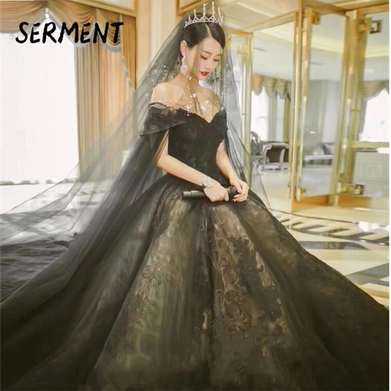 Baziiingaaa فساتين زفاف سوداء القوطية خمر ثوب حفلة على شكل قلب زين الدانتيل فستان الزفاف Wedding Dresses Aliexpress