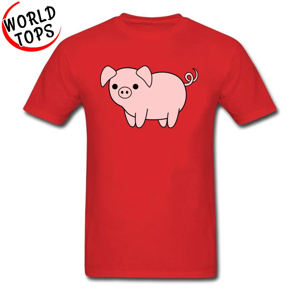Pig Top T-shirts for Men cosie Father Day T Shirt Short Sleeve Discount Summer Tops Shirt O Neck Pure Cotton Drop Shipping Pig  red