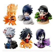 1 pçs dos desenhos animados naruto figura de ação com besta psíquica bonito gaara sasuke kakashi itachi ninja pvc modelo coleção estátua brinquedo do miúdo(China)