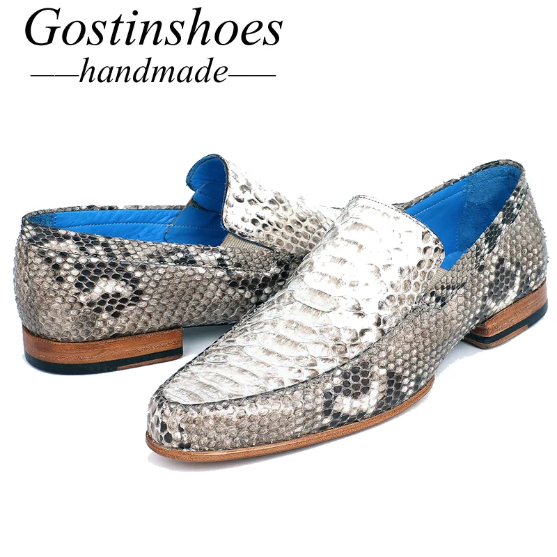 GOSTINSHOES/Мужская официальная обувь ручной работы Goodyear белые модельные туфли из