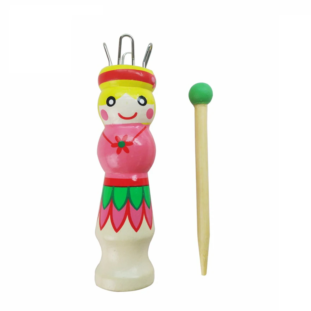 

D&D Plastic&Wood Yarn Knitting Doll Dolly Craft Loom Rope Braided Maker Knitting Doll Dolly Handmade Carfts