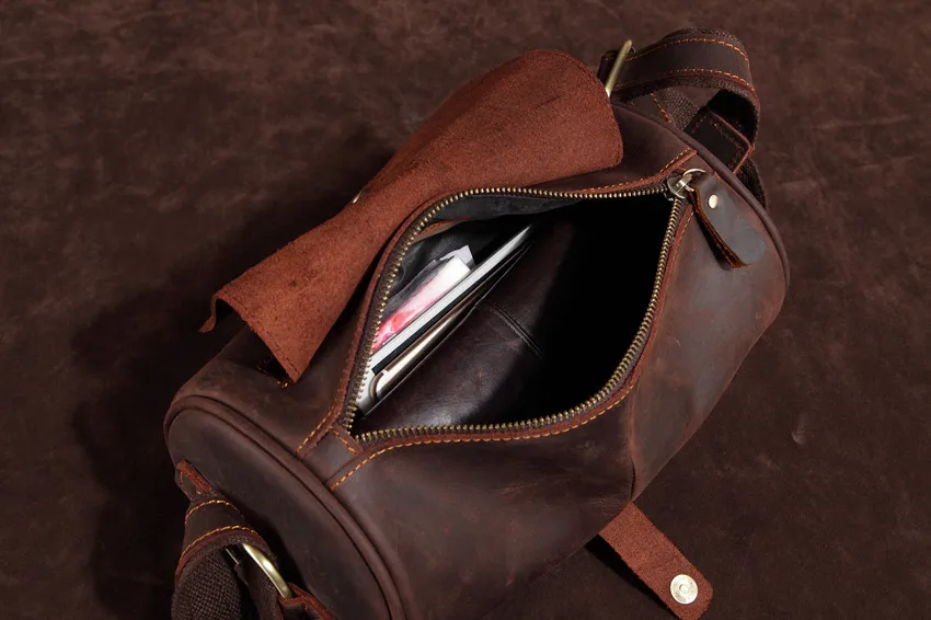 Crazy horse Leather bag-17