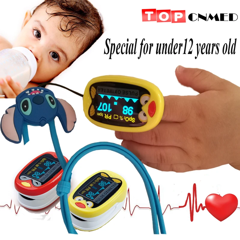 TOPCNMED Children kids Finger Pulse Oximeter for Pediatric/Child
