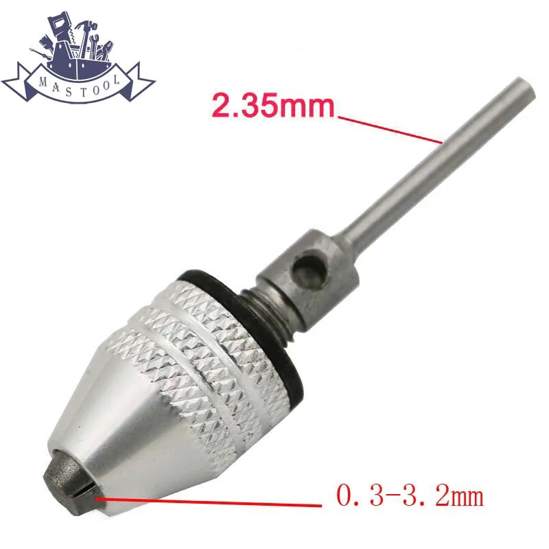 0.3 3.2mm Mini Drill Chuck Adapter Converter w/2.35mm Connecting Shaft