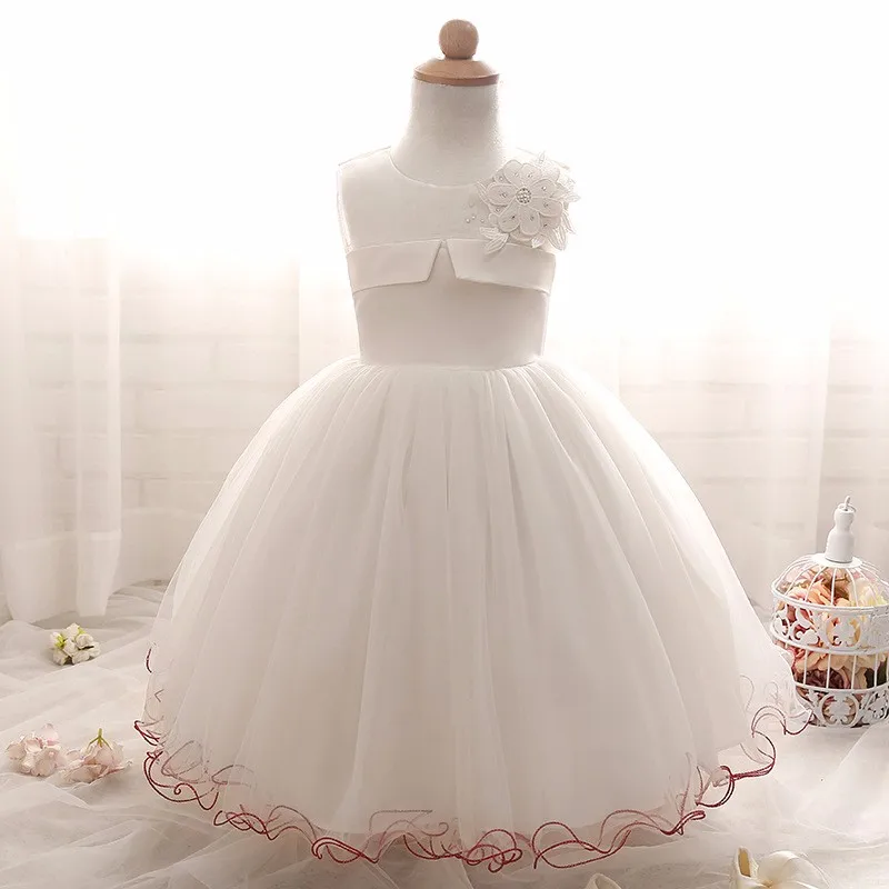 Новорожденного Платье для маленьких девочек белый Платья для женщин 1 летний ребенок Платья для женщин летнее платье принцессы Vestido Infantil Bebe Verao blanco