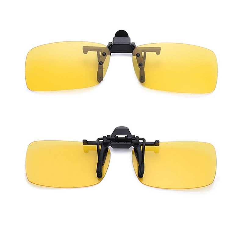 Clip On Sunglasses Driving Night Vision Lens Sun Glasses For Men Women With Case & Glasses Cloth Clip On Sunglasses Driving Night Vision Lens Sun Glasses For Men Women With Case & Glasses Cloth