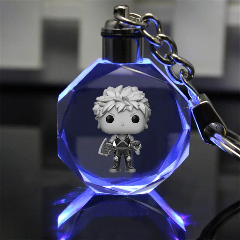 Boku No Hero Academia My Hero Academia Bakugou Katsuki LED Crystal Keychain Gift