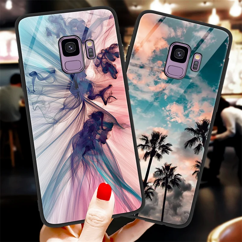 Защитная пленка из закаленного стекла для Coque Samsung Galaxy A50 A70 A40 J4 J6 A6 плюс A8 A7 2018 Note 8 9