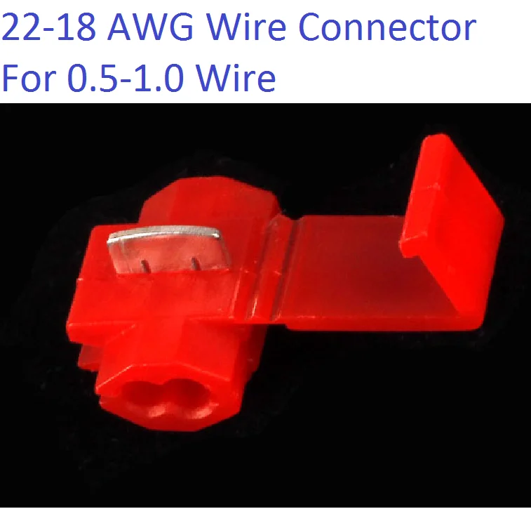 

20pcs/lot Red 801P3 G12 Quick Splice Crimp Terminal 22-18 AWG Wire Connector For 0.5-1.0 Wire Free Shipping Russia