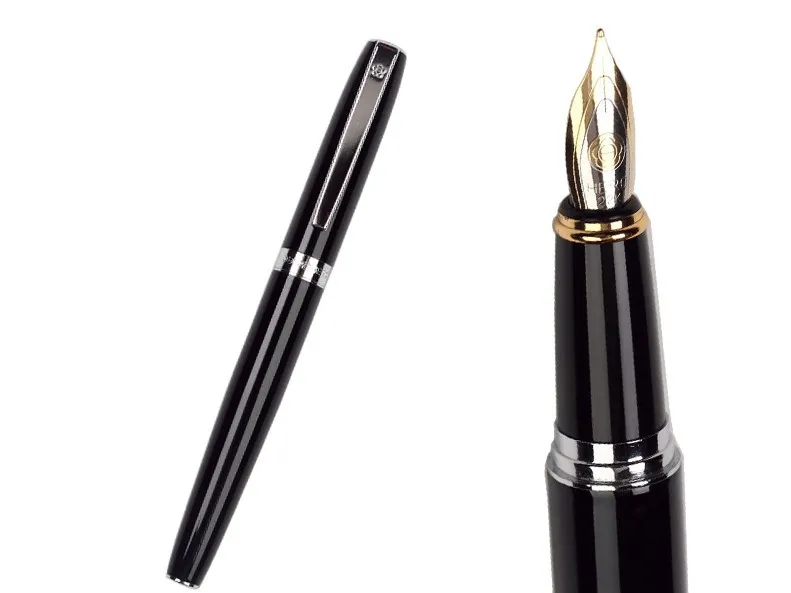 1 piece Fountain Pen Black Medium Nib HERO 382 standard pen office and school stationery Top