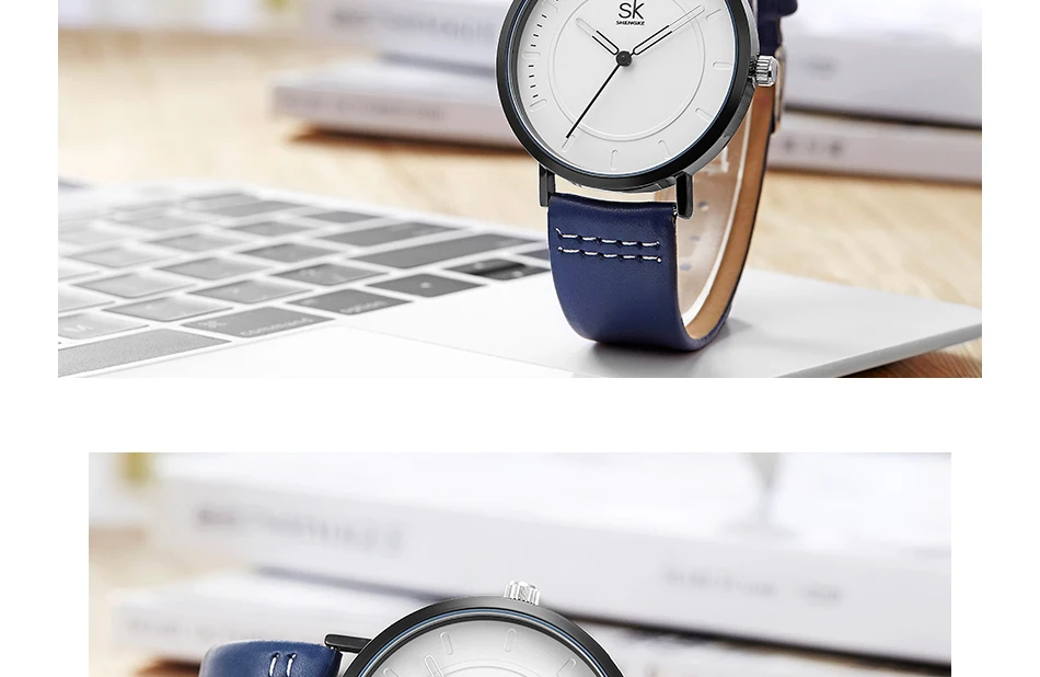 Shengke парные часы набор новые модные женские мужские синие кожаные часы SK роскошные женские мужские любитель кварцевых часов подарки# K8041