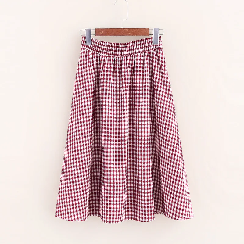 aliexpress beli rok kotak kotak merah rok a line midi gingham dari handal midi skirt aliexpress beli rok kotak kotak merah rok a line midi gingham dari handal midi skirt