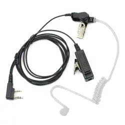 2Pin скрытый воздушный трубчатый микрофон PTT наушник гарнитура K беспроводной наушник для BaoFeng Walkie Talkie UV-5R BF-888s Retevis H777 RT22 DM-1801