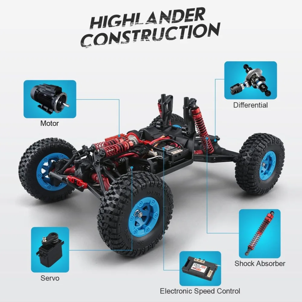 JJRC Q39 RC автомобиль HIGHLANDER 1:12 4WD RC пустынный грузовик RTR 35 км/ч быстрая скорость с высоким крутящим моментом Servo 7,4 В 1500 мАч LiPo внедорожные автомобили hi