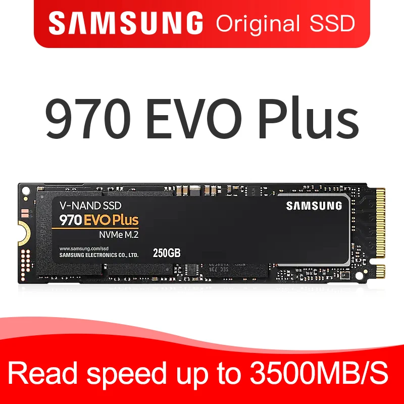 Samsung 970 EVO Plus 250GB SSD NVMe M.2 2280 SSD 500GB 1TB M.2 Internal Solid State Drive TLC SSD PCIe 3.0 x4, NVMe 1.3 laptop Samsung 970 EVO Plus 250GB SSD NVMe M.2 2280 SSD 500GB 1TB M.2 Internal Solid State Drive TLC SSD PCIe 3.0 x4, NVMe 1.3 laptop