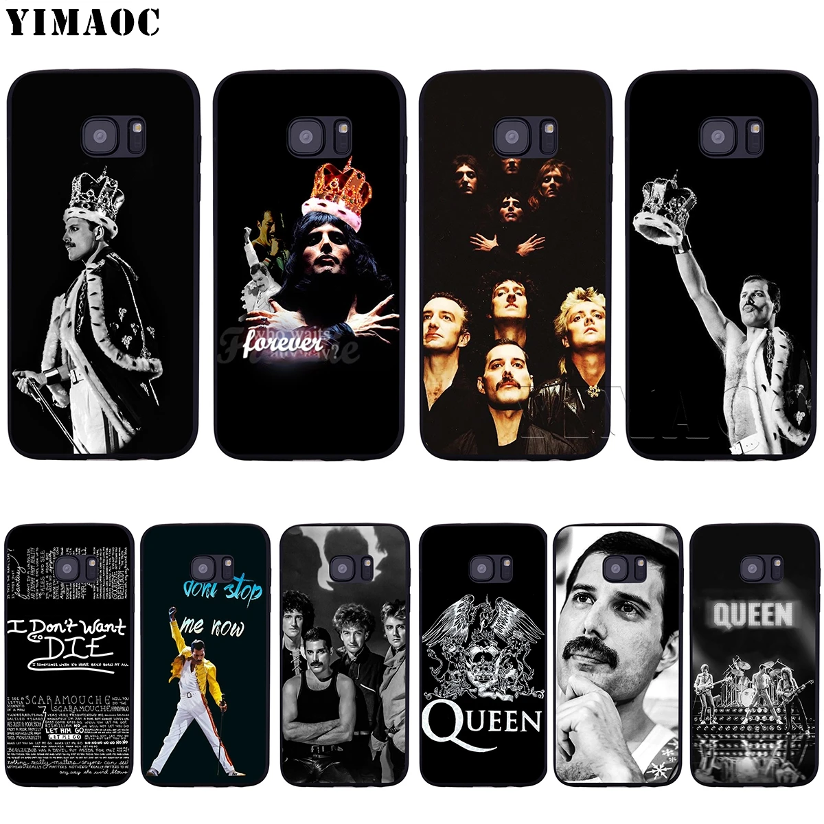 

YIMAOC Queen Freddie Mercury Case for Samsung Galaxy A7 A8 A9 A10 A20 A30 A40 A50 A70 M10 M20 M30 S10 S10e J6 Plus