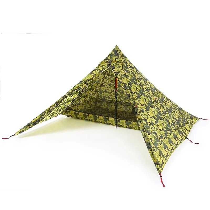 

Ultralight 2 Person Tent Portable Backpacking Tent Double-Side Silicone Coating Water-resistant Outdoor Camping Tent Tarp Sun