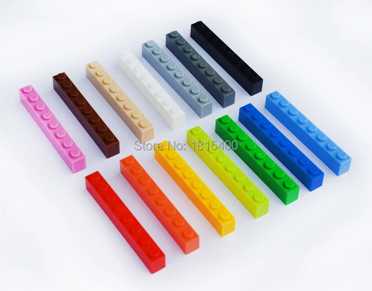 Kids Construction Toys Plastic Bricks Parts 1x8* Building Blocks Compatible With Lego Enlighten DIY Assembly Toys 100pcs/lot Baby-Building