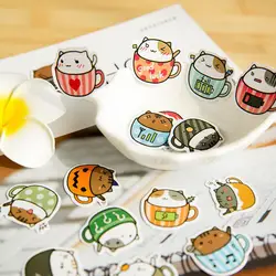 Милый мультфильм животных еда корейский стиль наклейки дневник окружающие Декоративные Наклейки Заметки DIY украшения