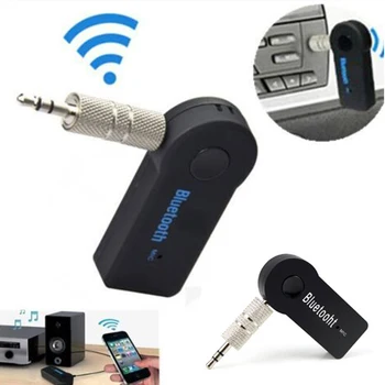 2016 Handfree Car Bluetooth Music Receiver Universal 3.5mm Streaming A2DP Wireless Auto AUX Audio Adapter With Mic For Phone MP3