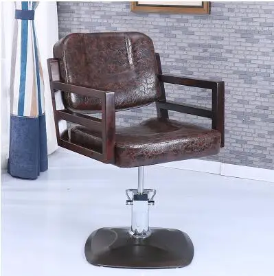 Новое Европейское Ретро мужское парикмахерское кресло Парикмахерская Лифт может падение масляная голова парикмахерское кресло