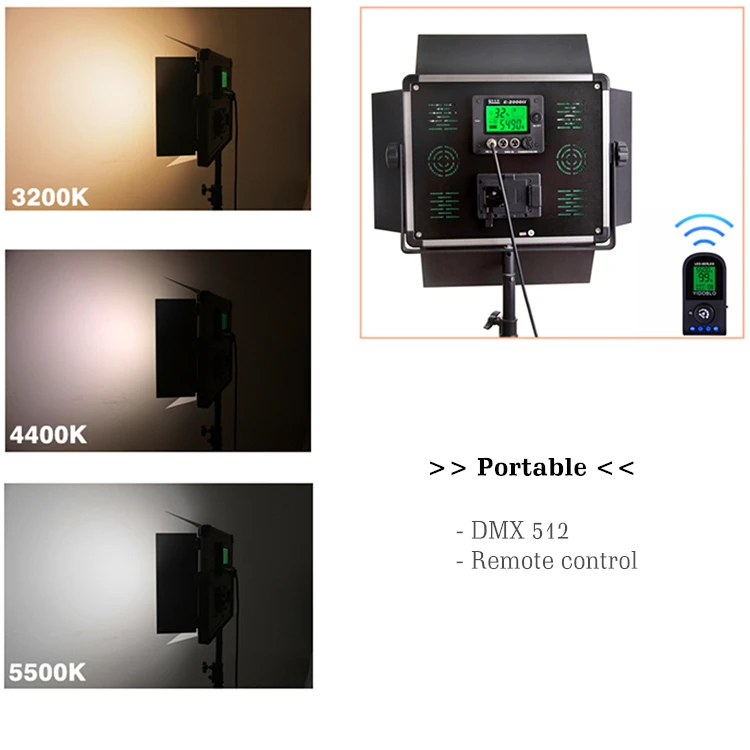 E-528II 2 шт. бренд Dison удаленного Управление светодиодный светильник 40 Вт 524 светодиодный продолжить свет для студии фотографии светодиодный
