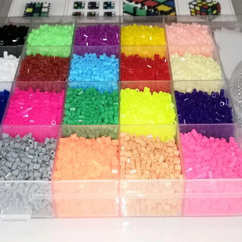 Шт. 11000 шт. perler бусины 2 6 мм набор Хама дополнений DIY Забавный мини глажка 3d Пазлы