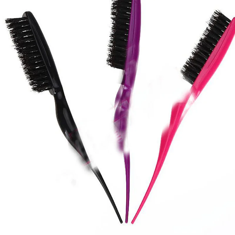 

Pro Salon Black Hair Brushes Comb Slim Line Teasing Combing Brush Styling Tools DIY Kit Professional Plastic Hairdressing Combs