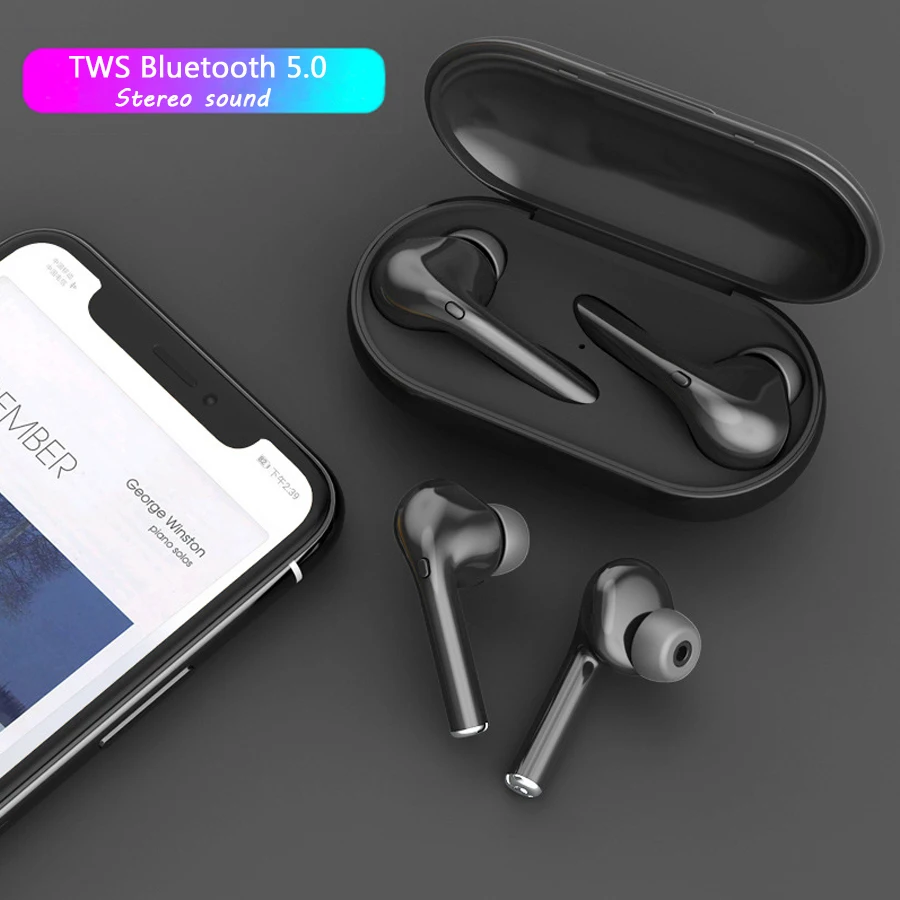 

CBAOOO TWS Bluetooth 5.0 Earphone IPX5 Waterproof Wireless Bass Headset Running Sport Bluetooth Earbuds for all phone with mic