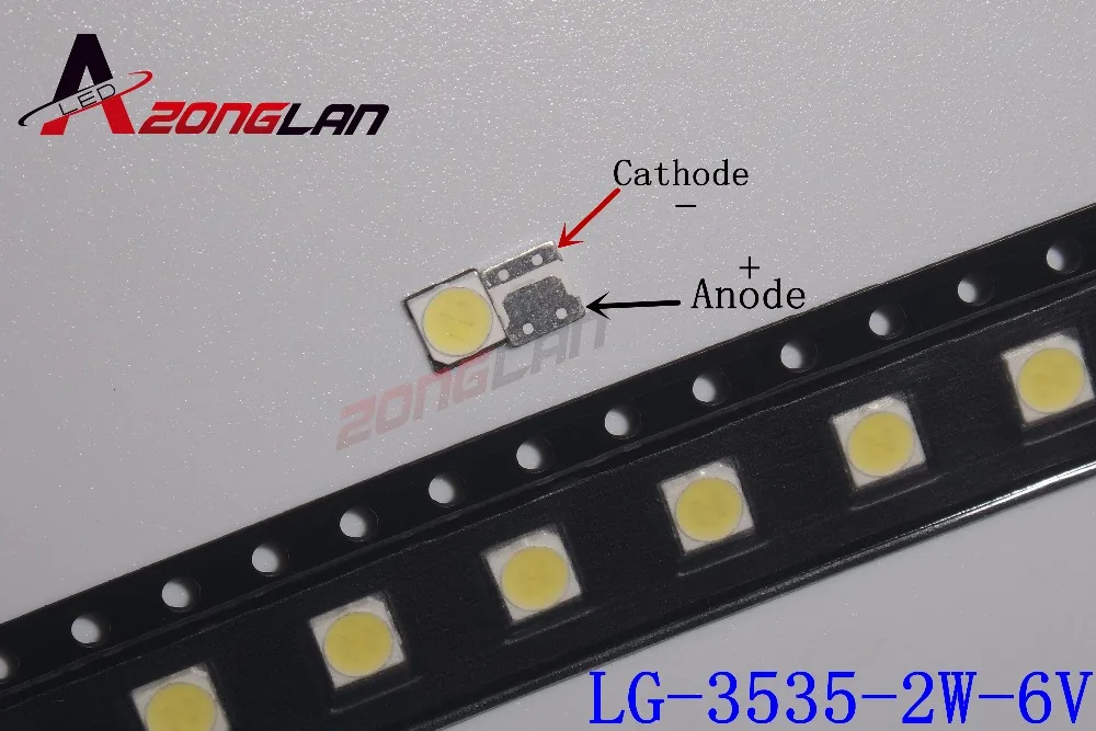 LG 200 шт. Innotek светодиодный ная подсветка 2 Вт 6 в 3535 холодный белый ЖК Подсветка для