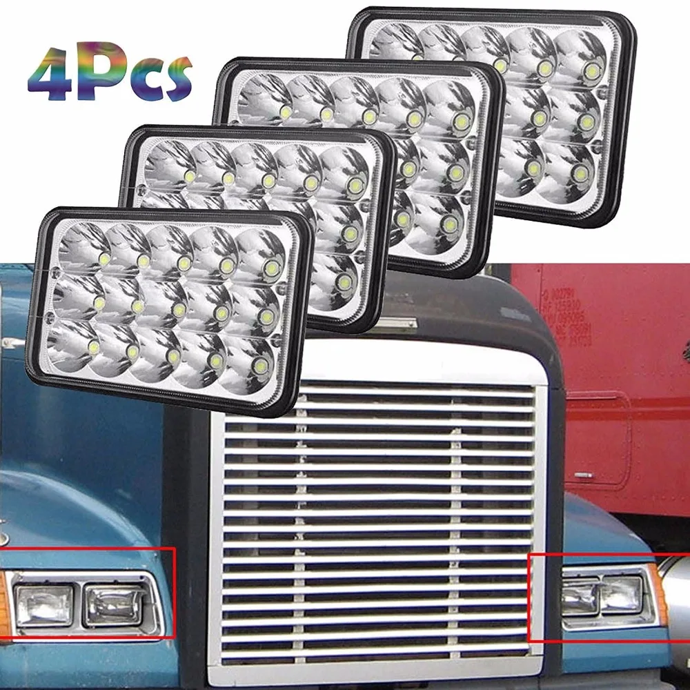 4 шт &quotx 6&quot Море светодиодный луч фары 6000K Водонепроницаемый для FREIGHTLINER FLD 120 112 70
