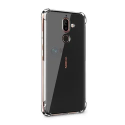 Ultra Thin Clear Transparent Soft Silicone TPU Phone Case - Slim Back Cover for Nokia 7Plus (Transparent)
